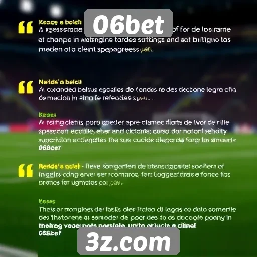 Feedback dos usuários sobre o suporte ao cliente do 06bet