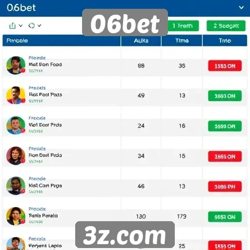 Comparativo de odds entre 06bet e concorrentes