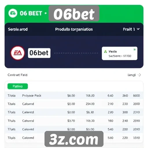 Histórico de pagamentos e retiradas no 06bet