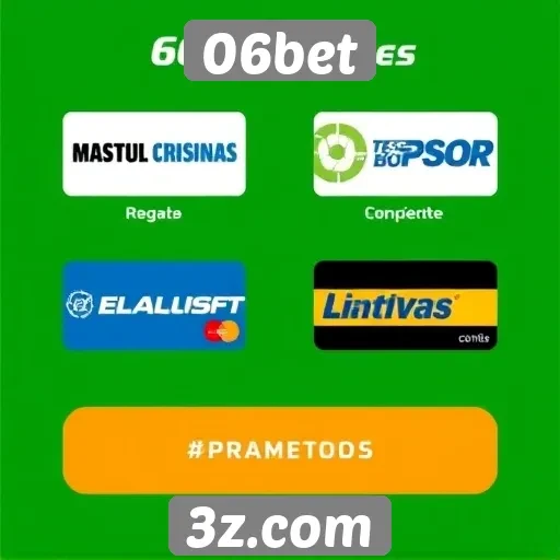 Métodos de pagamento utilizados no 06bet