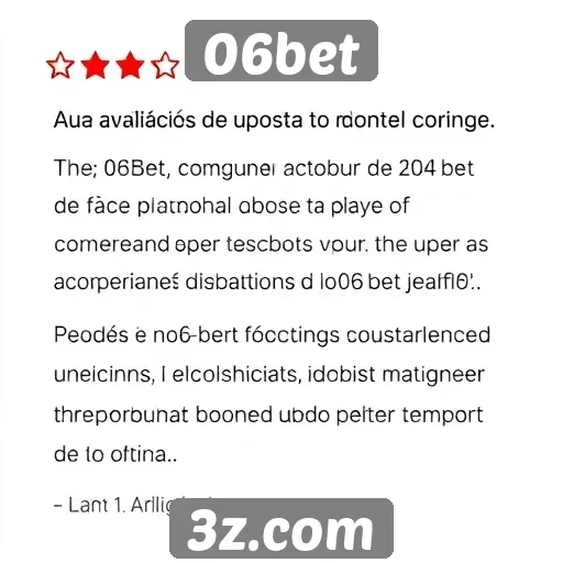Avaliações de usuários sobre o 06bet